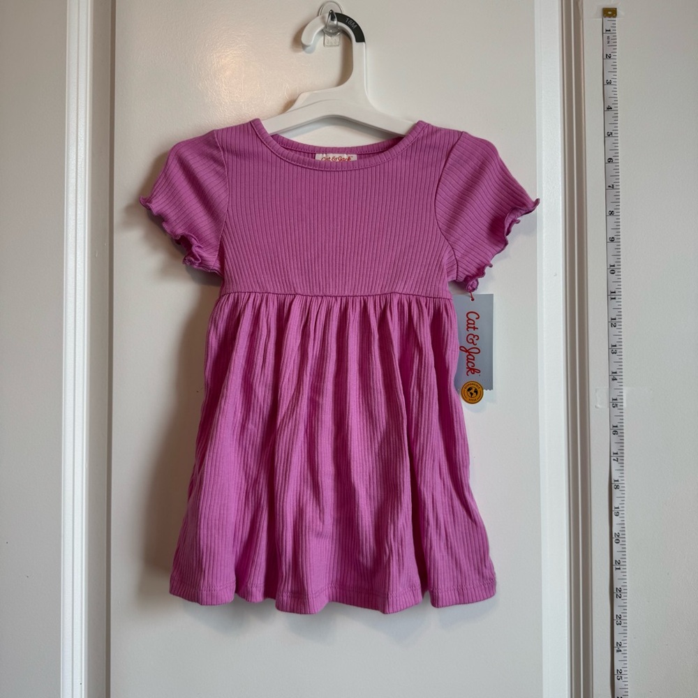 Cat and Jack mauve pink dress w/ matching bloomers size 18 months new with tags